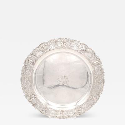 Dutch Silver Plated Serving Tray circa 1880 Two available