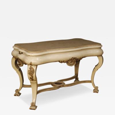 Dutch lacquered and gilded table with marble top