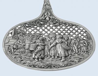 Dutch serving berry preserve sifter silver spoon C 1916 