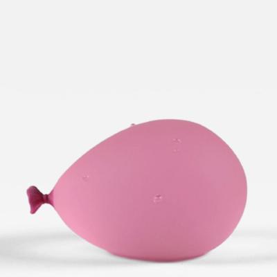 Dylan Martinez Glass Sculpted Water Balloon Pink with Water Droplets
