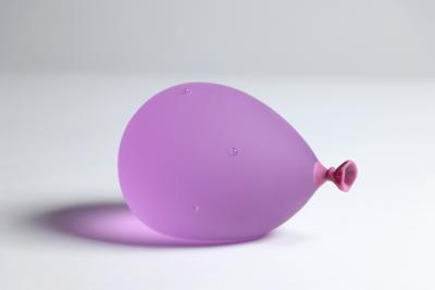 Dylan Martinez Glass Sculpted Water Balloon Purple with Droplets
