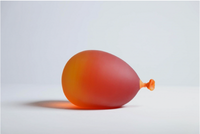 Dylan Martinez Glass Sculpted Water Balloon Sunset Orange