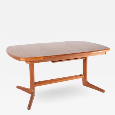 Dyrlund Style Mid Century Teak Hidden Leaf Dining Table