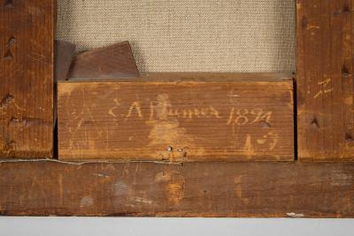 E A Plumer Oil on Canvas Painting of a Cavalier King Charles Spaniel