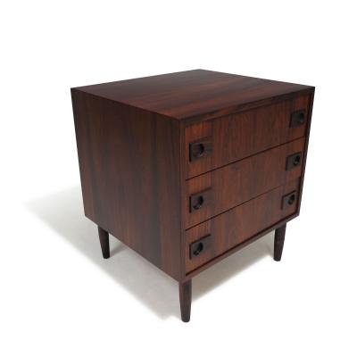 E Brouer Danish Rosewood Nightstand with Drawers
