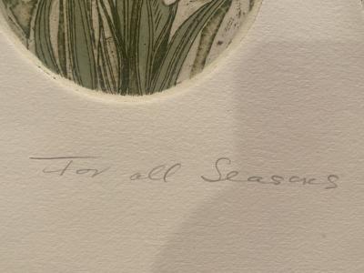 E Delson FOR ALL SEASONS COLOR EMBOSSED PRINT BY E DELSON