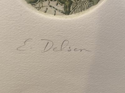 E Delson FOR ALL SEASONS COLOR EMBOSSED PRINT BY E DELSON