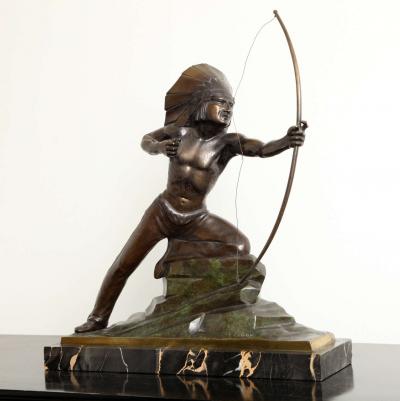 E Guy French Art Deco Bronze signed E Guy