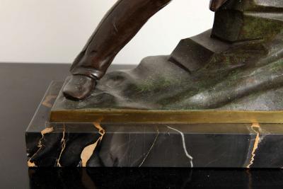 E Guy French Art Deco Bronze signed E Guy