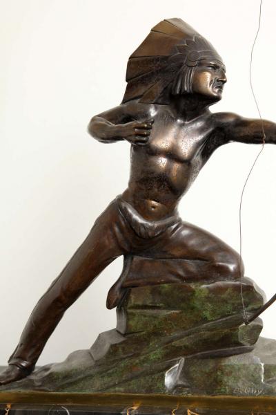 E Guy French Art Deco Bronze signed E Guy