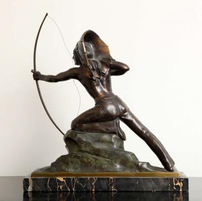 E Guy French Art Deco Bronze signed E Guy
