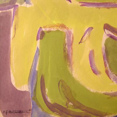 E J Hartmann Framed Abstract 1 by E J Hartmann 1965