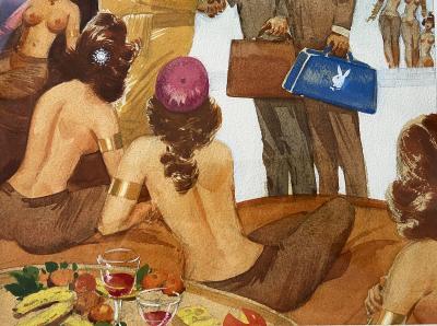 E Simms Campbell African American Illustrator Beautiful Maidens Nude Women Harem