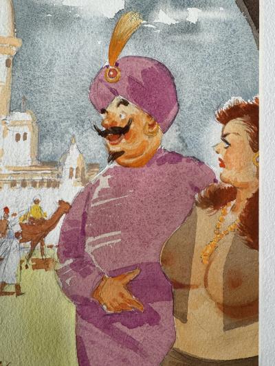 E Simms Campbell Harem Sexy Nude Girl Illustration for Playboy First Black Illustrator