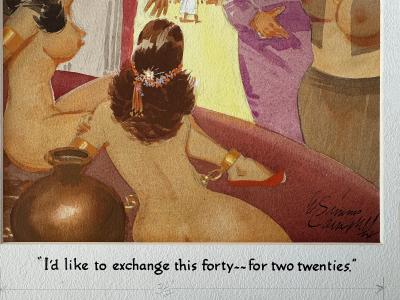 E Simms Campbell Harem Sexy Nude Girl Illustration for Playboy First Black Illustrator