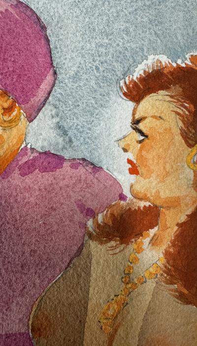 E Simms Campbell Harem Sexy Nude Girl Illustration for Playboy First Black Illustrator