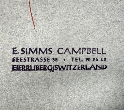 E Simms Campbell Harem Sexy Nude Girl Illustration for Playboy First Black Illustrator