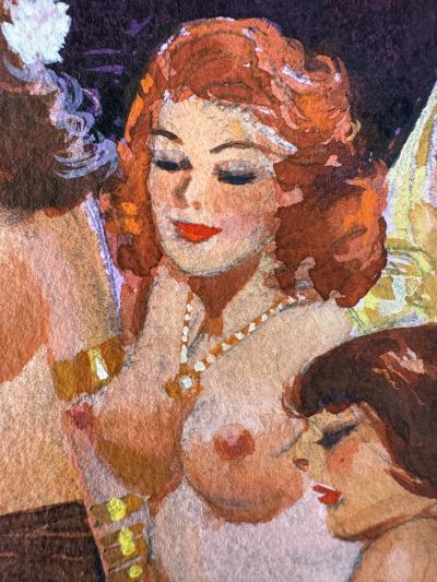 E Simms Campbell Harem with 14 Wives Playboy Cartoon Black Cartoonist