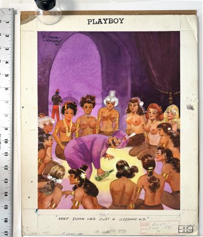 E Simms Campbell Harem with 14 Wives Playboy Cartoon Black Cartoonist