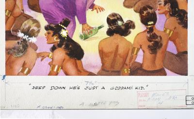 E Simms Campbell Harem with 14 Wives Playboy Cartoon Black Cartoonist