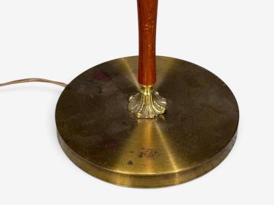 EAE Swedish Modern Adjustable Floor Lamp Teak Brass Sweden 1950s