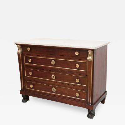 EARLY 19TH CENTURY CONTINENTAL WALNUT COMMODE