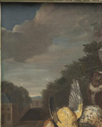 EARLY 19TH FRENCH SCHOOL PAIR OF STILL LIFES WITH GAME OIL ON CANVAS