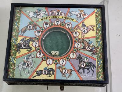 EARLY COLORFUL KENTUCKY DERBY DICE GAME