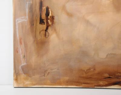 EARTHY II ABSTRACT ON CANVAS by HUDA HASHIM
