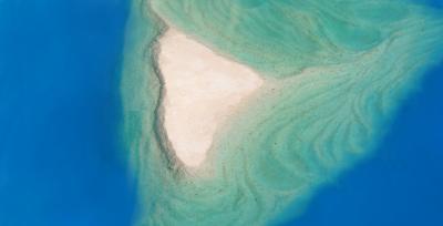 EDUARD LOCOTA Azzurro Coffee Table by Eduard Locota Green Turquoise Acrylic Glass Marble