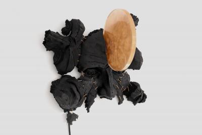 EDUARD LOCOTA Butterfly Sconce by Eduard Locota Wall Mounted Sculpture Acrylic Glass Coal