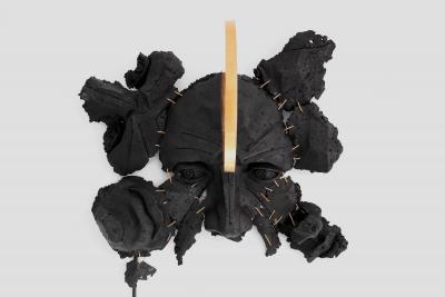 EDUARD LOCOTA Butterfly Sconce by Eduard Locota Wall Mounted Sculpture Acrylic Glass Coal