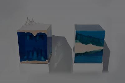 EDUARD LOCOTA Caverna Contemporary Sculpture by Eduard Locota resin Acrylic Glass Marble