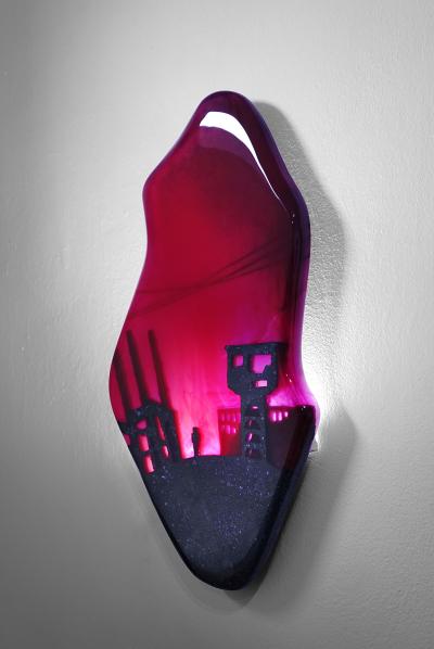 EDUARD LOCOTA Dawn Wall Lamp Sconce Sculpture by Eduard Locota Acrylic Glass