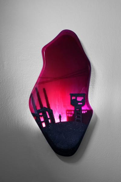 EDUARD LOCOTA Dawn Wall Lamp Sconce Sculpture by Eduard Locota Acrylic Glass