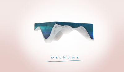 EDUARD LOCOTA Delmare Coffee Table by Eduard Locota Green Turquoise Acrylic Glass Marble