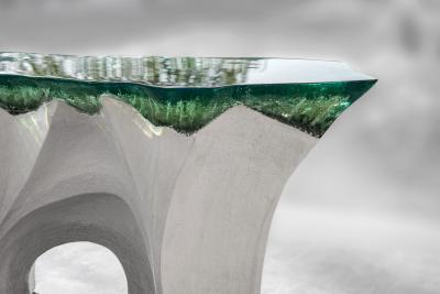 EDUARD LOCOTA Etretat Bench Console Sculpture by Eduard Locota