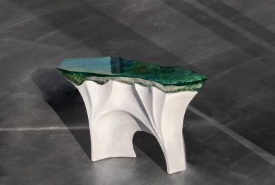 EDUARD LOCOTA Etretat Bench Console Sculpture by Eduard Locota