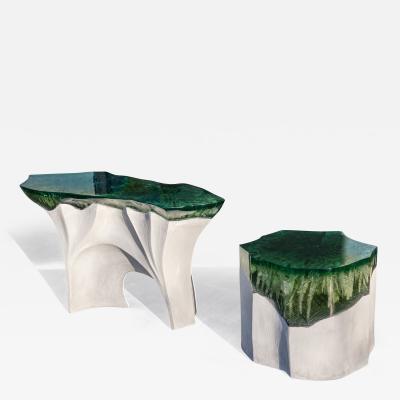 EDUARD LOCOTA Etretat Bench Console Sculpture by Eduard Locota