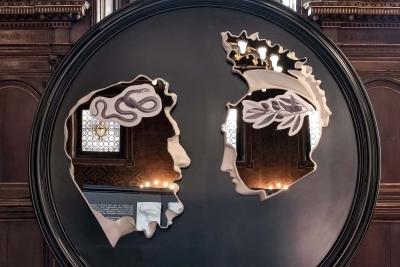EDUARD LOCOTA Laocoon Mirror Sculpture with Augmented Reality by Eduard Locota