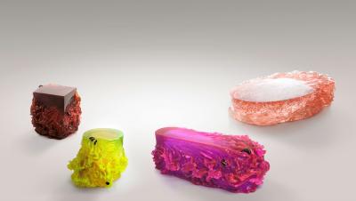 EDUARD LOCOTA Materiality Vol 1 Side Table Stool by Eduard Locota Acrylic Glass Bronze