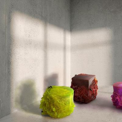 EDUARD LOCOTA Materiality Vol 3 Bench by Eduard Locota Acrylic Glass Resin Sculpture