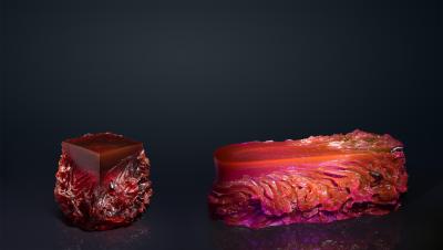 EDUARD LOCOTA Materiality Vol 3 Bench by Eduard Locota Acrylic Glass Resin Sculpture