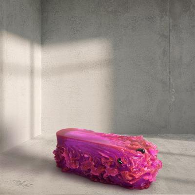 EDUARD LOCOTA Materiality Vol 3 Bench by Eduard Locota Acrylic Glass Resin Sculpture