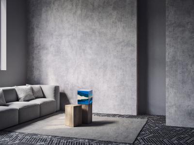 EDUARD LOCOTA Mirror Mountains Contemporary Sculpture by Eduard Locota Acrylic Glass Marble