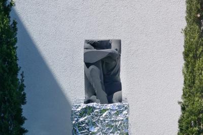 EDUARD LOCOTA Pressure Iluminated Side Table Sand Printed Sculpture by Eduard Locota