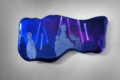EDUARD LOCOTA Purple generation Wall Lamp Sconce Sculpture by Eduard Locota Resin Coal
