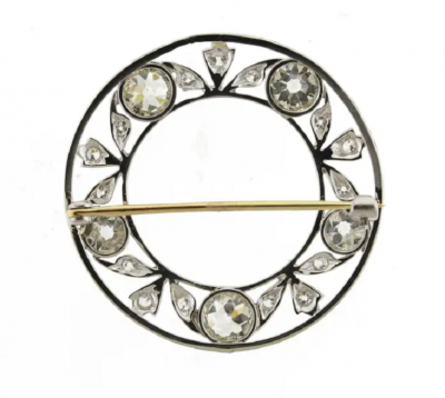 EDWARDIAN DIAMOND WREATH BROOCH