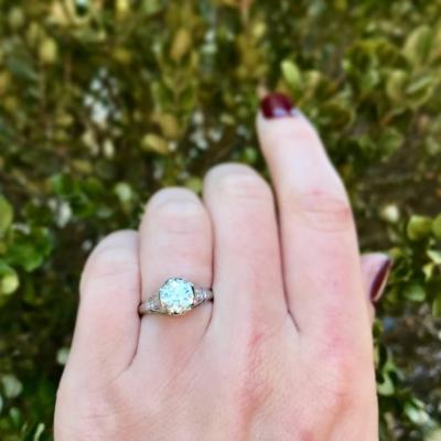 EDWARDIAN OLD EUROPEAN CUT 1 54CT GIA CERTIFIED DIAMOND ENGAGEMENT RING