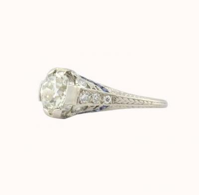 EDWARDIAN OLD EUROPEAN CUT 1 54CT GIA CERTIFIED DIAMOND ENGAGEMENT RING